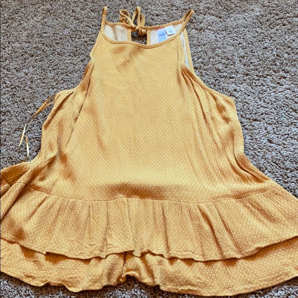 flowy mustard yellow tank